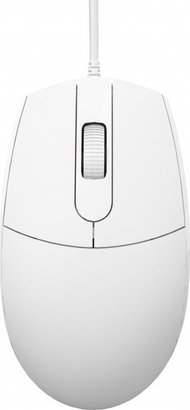 Maus Omega OM-439 Basic, me kabllo, USB, i bardhë