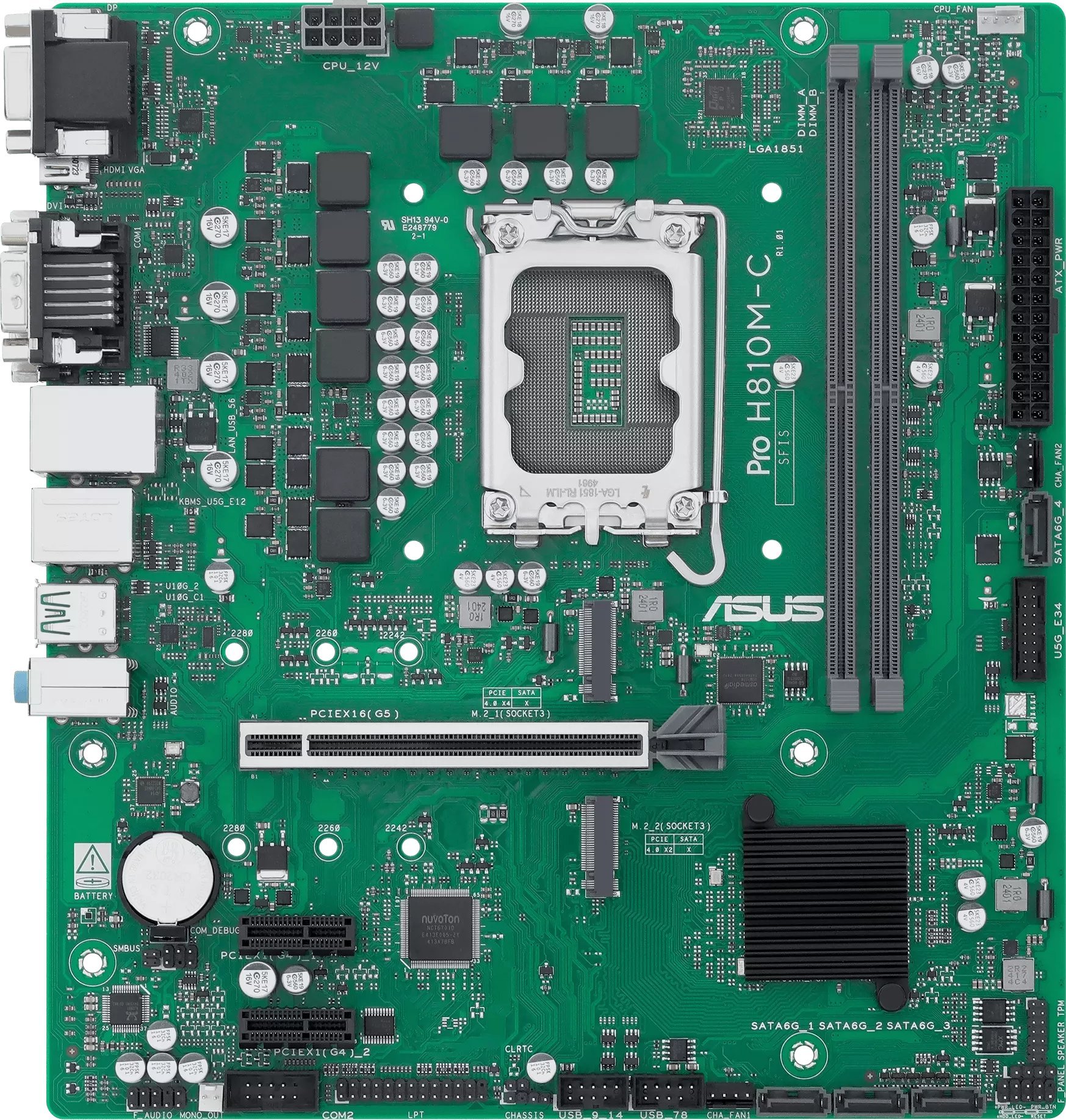Pllakë amë ASUS PRO H810M-C-CSM, Intel H810, DDR5, Micro ATX