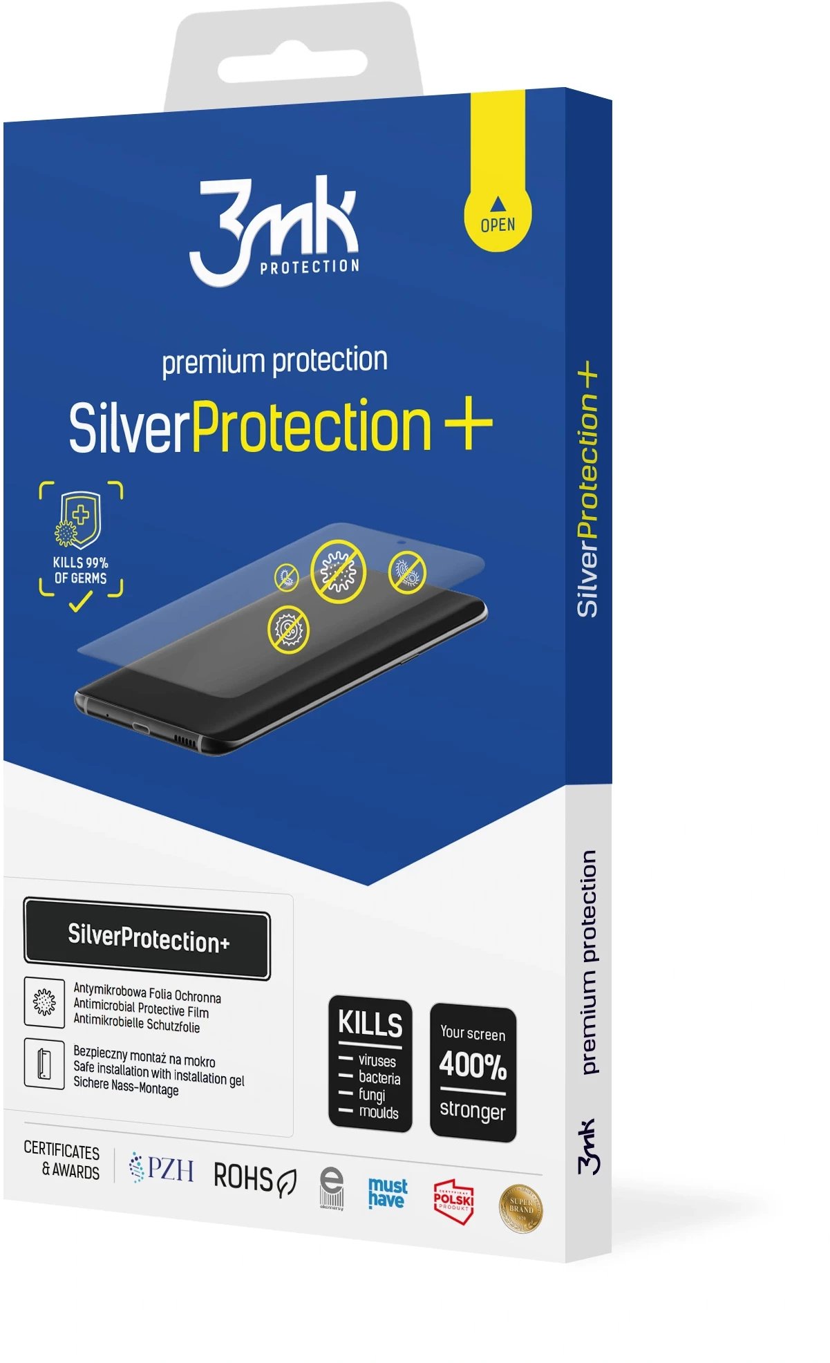 Folie mbrojtëse 3MK SilverProtect+ për Xiaomi Redmi 15 4G 15 5G dhe Samsung Galaxy A15 5G, antimikrobike, instalim i lagësht, transparente