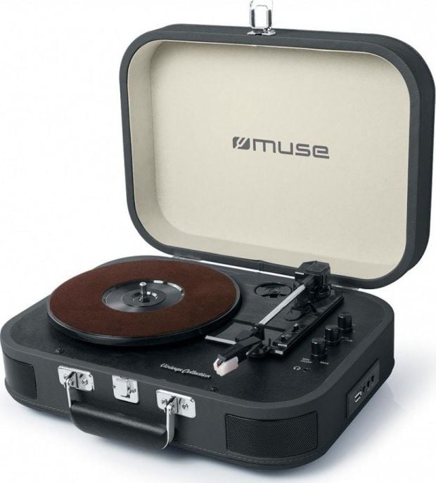 Gramafon Muse MT-201DG Retro, Bluetooth, USB, kafe