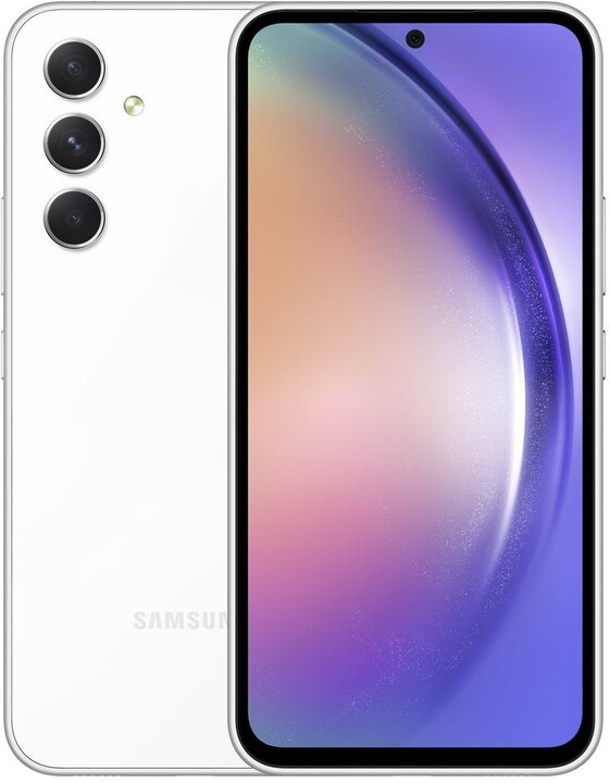 Celular Samsung Galaxy A54 5G, 6.4", 8GB RAM, 128GB, i bardhë
