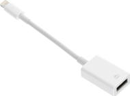 Adapter OEM OTG USB A në Lightning, për iPhone dhe iPad, i bardhë