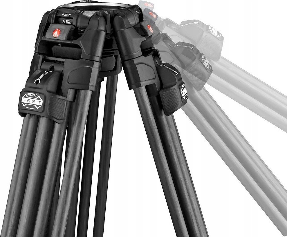 Tripod video Manfrotto Nitrotech 608 Series me 645 Fast Twin, karbon, i zi