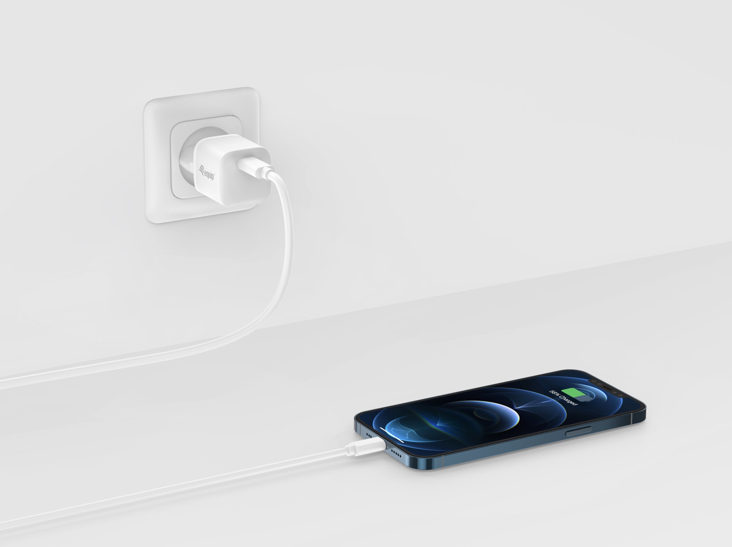 Karikues muri LevelOne Equip 245530, 1 portë USB C, 20W PD, i bardhë, paketim 25 copë