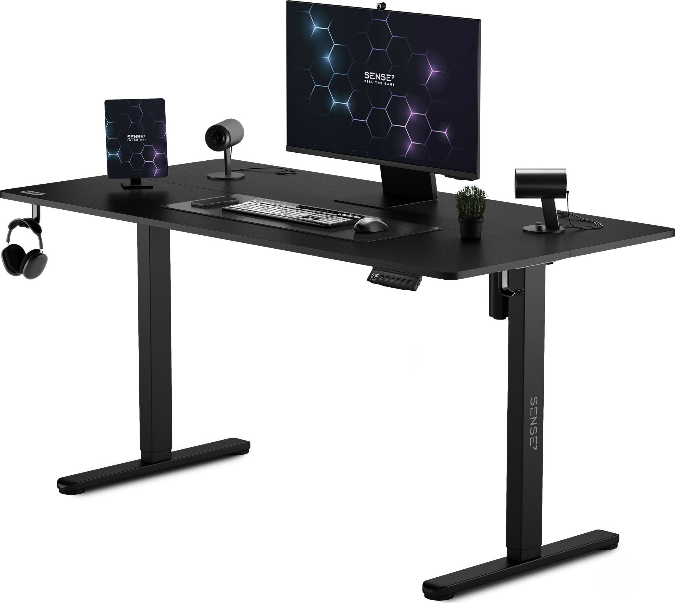 Tavolinë SENSE 7 Nojo, 140cm x 70cm, e zezë