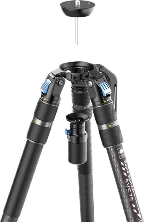Tripod video SIRUI SVS75 Rapid System, One Step Height Adjustment, ngjyrë e zezë