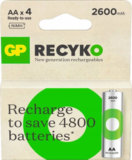 Bateri rikarikueshme GP ReCyko GPRHC272E044, AA, 2600mAh, set 4 copë
