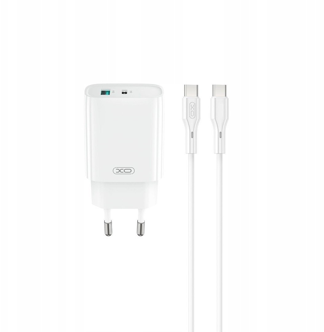 Karikues muri XO CE29 PD, 20W, 1x USB C 1x USB, me kabllo USB C, i bardhë