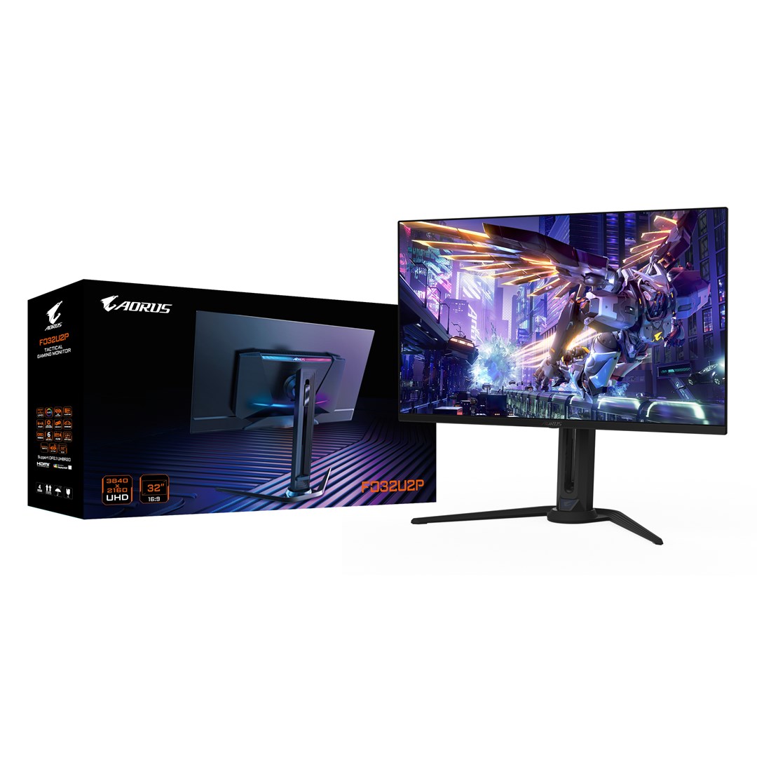 Monitor GIGABYTE AORUS FO32U2P, 32" 4K OLED, 240 Hz, i zi