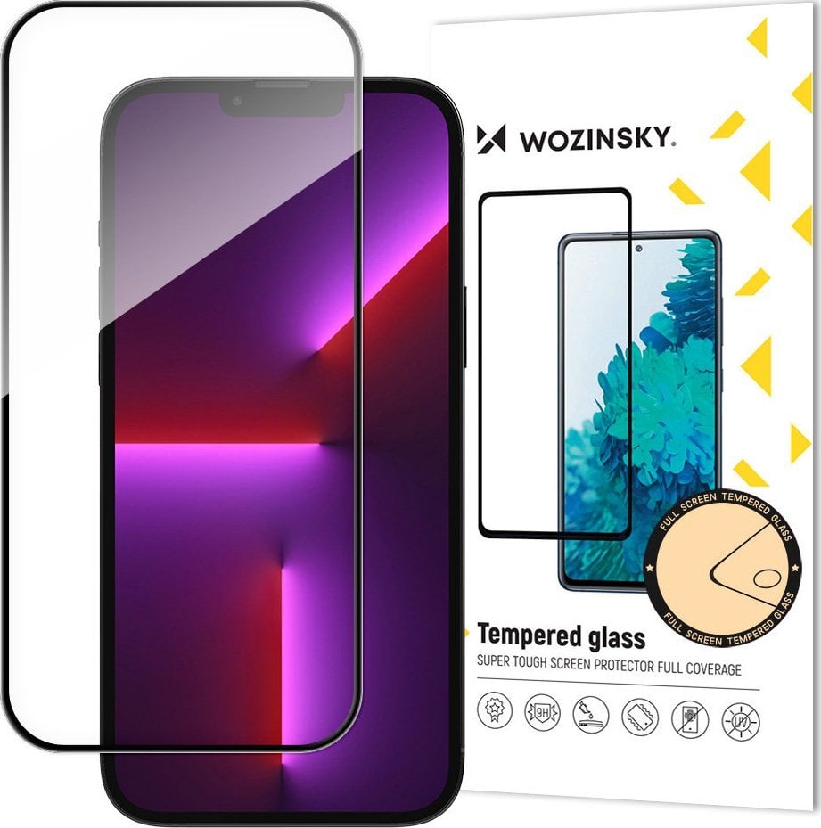 Mbrojtëse ekrani Wozinsky Full Glue, iPhone 15 Plus, xham i temperuar, kornizë e zezë