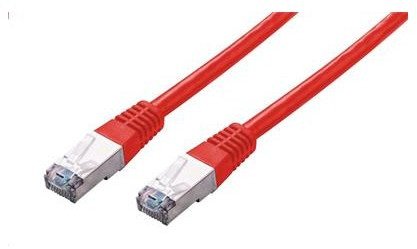 Kabllo rrjeti C-TECH CB-PP5F-1R, Patchcord Cat5e FTP, 1m, e kuqe
