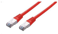 Kabllo rrjeti C-TECH CB-PP5F-1R, Patchcord Cat5e FTP, 1m, e kuqe