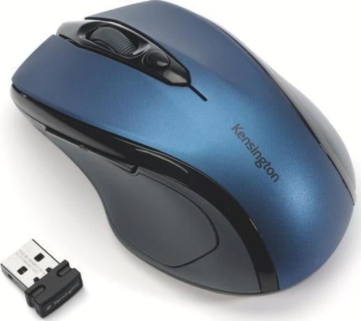 Бежичен глушец Kensington Pro Fit Mid Size, оптички, за десна рака, сафирно сина боја