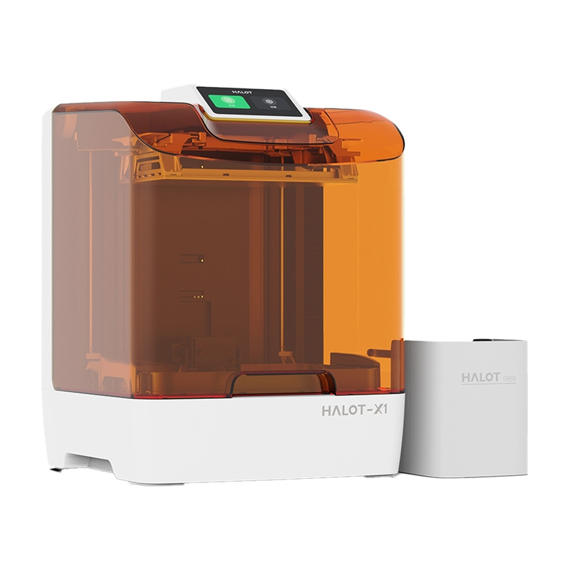 Printer 3D resin Creality HALOT-X1 Combo, ekran me prekje, volum printimi mesatar, portokalli e bardhë 3