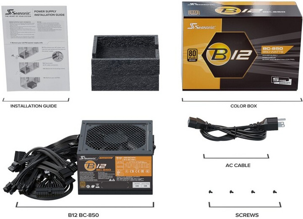 Burim energjie Seasonic B12-BC-850 - 850W