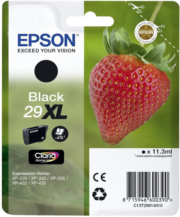 Ngjyrë Epson C13T29914012, 29XL, për printer, e zezë