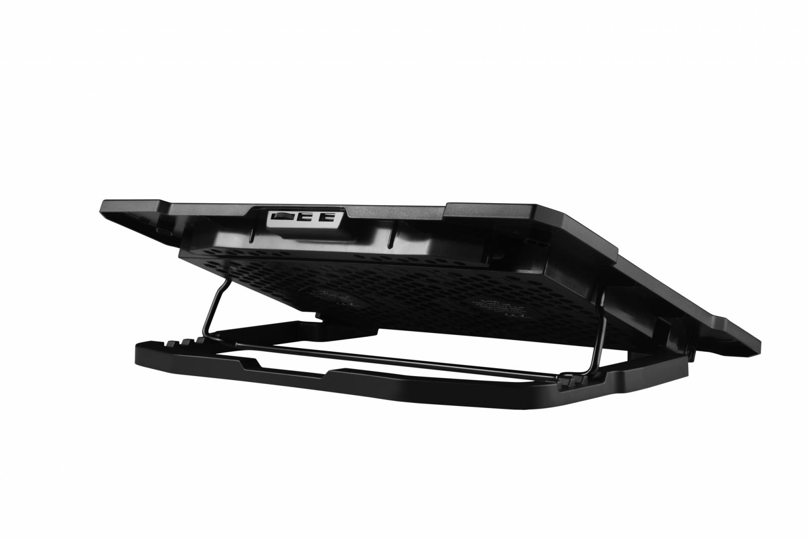 Bazë ftohëse për laptop Tellur Basic, 17.3", 5 ventilatorë, e zezë