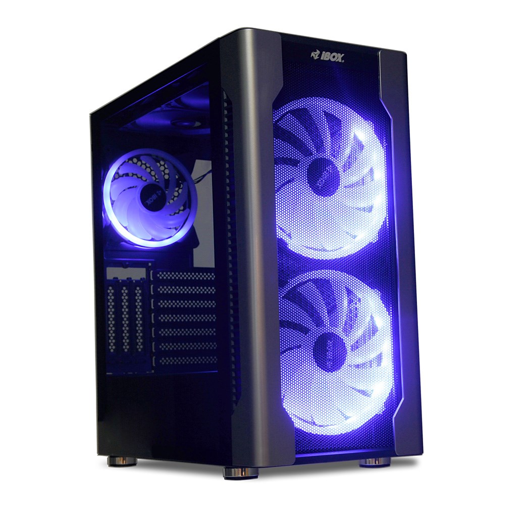 Kullë kompjuteri iBOX Chiron ZH68, ATX, xham i temperuar, e zezë