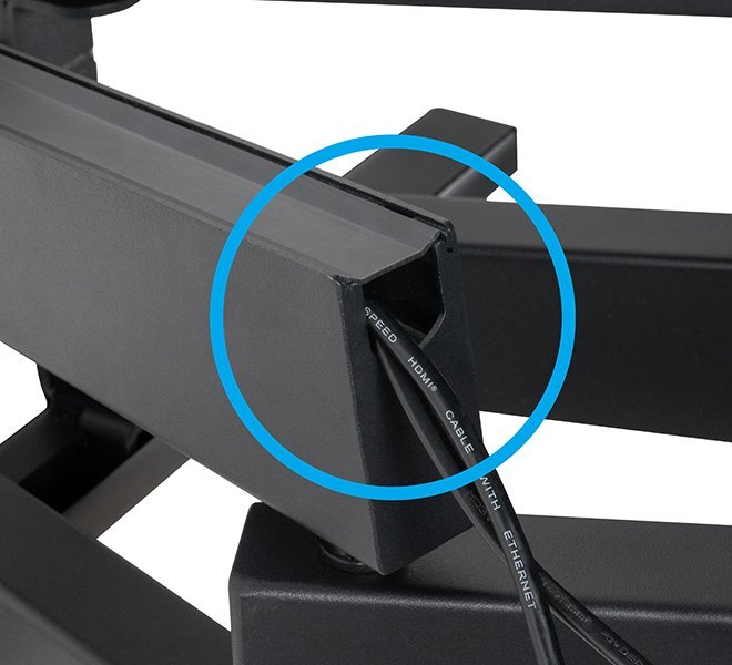 Monto TV B-Tech Heavy Duty Twin Cantilever BT8221, 65-120", VESA 800x600, e zezë