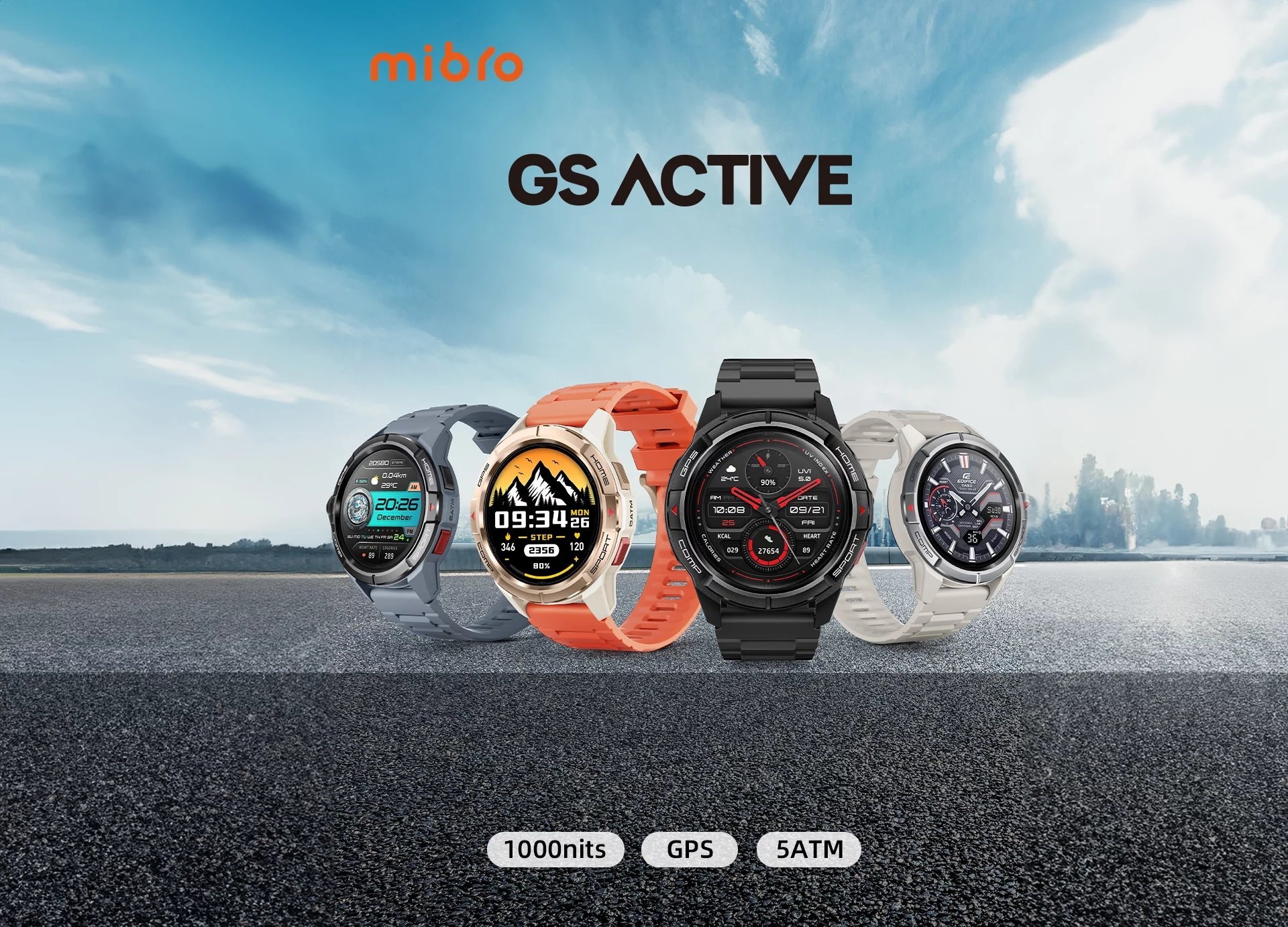 Ora inteligjente Mibro GS Active, 1.3" AMOLED, 5ATM, portokalli