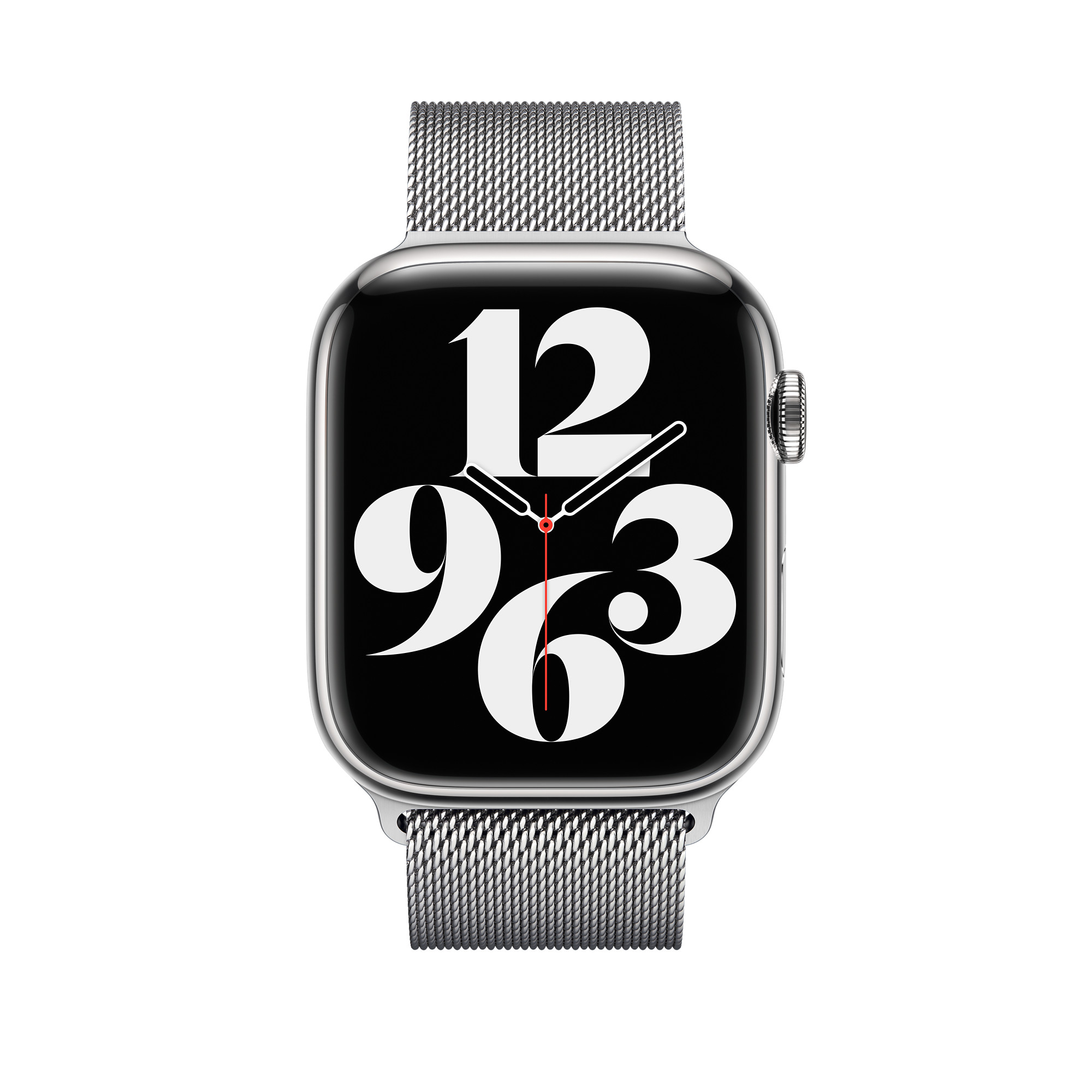 Apple Watch 45mm Band, Silver Milanese Loop