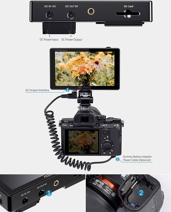 Monitor për kamerë Feelworld LUT5E, 5.5" FHD, 1600 nits, me prekje