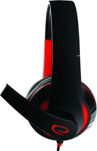 Kufje gaming Esperanza EGH300R, me mikrofon, me kabllo, të zeza me të kuqe