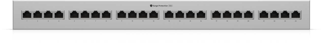 Panel mbrojtës rrjeti Ubiquiti UACC ETH SP Panel 24, 24 porta Ethernet, 10 GbE PoE++, gri