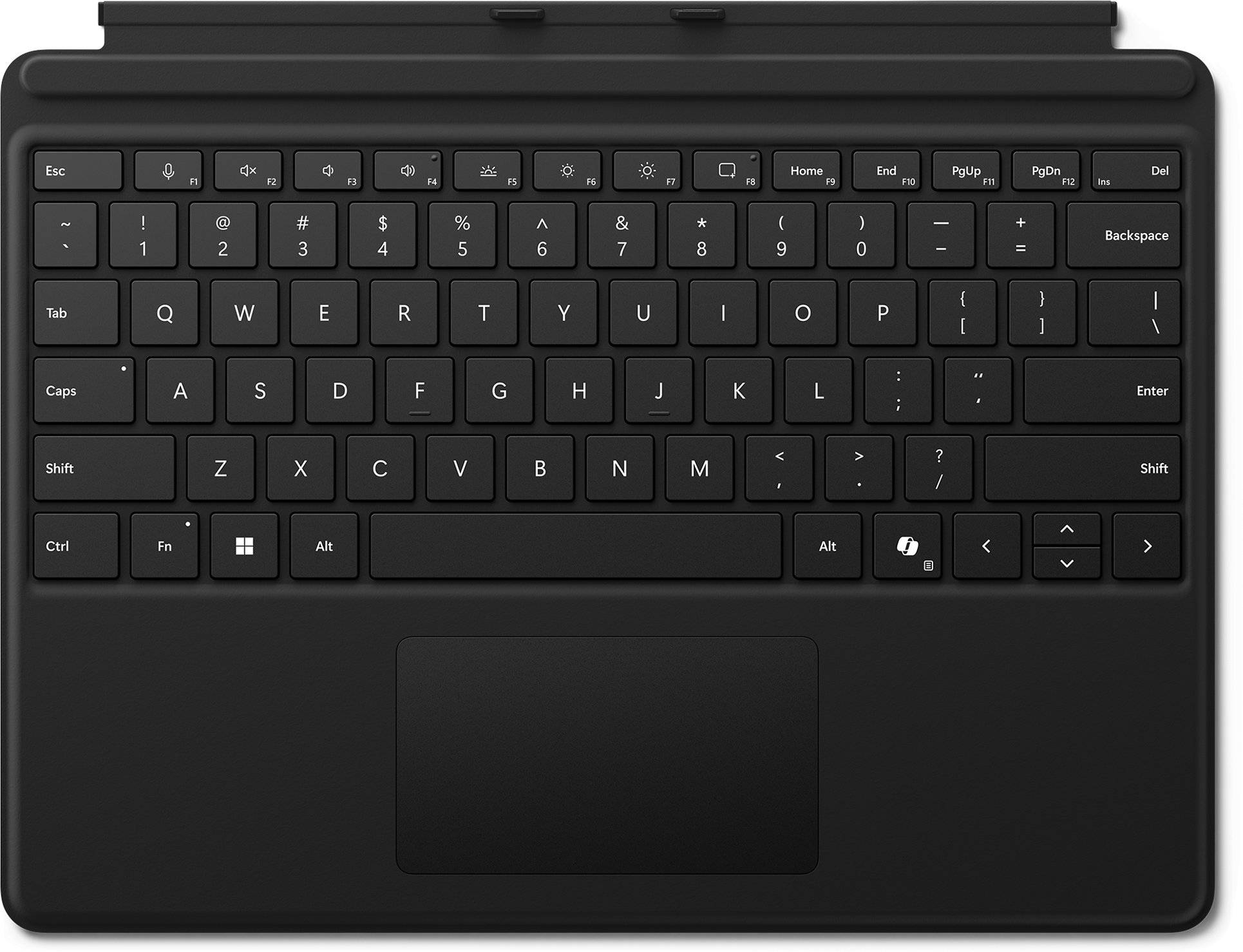 Тастатура Microsoft Surface Pro, германски распоред, стаклен тъчпад, црна
