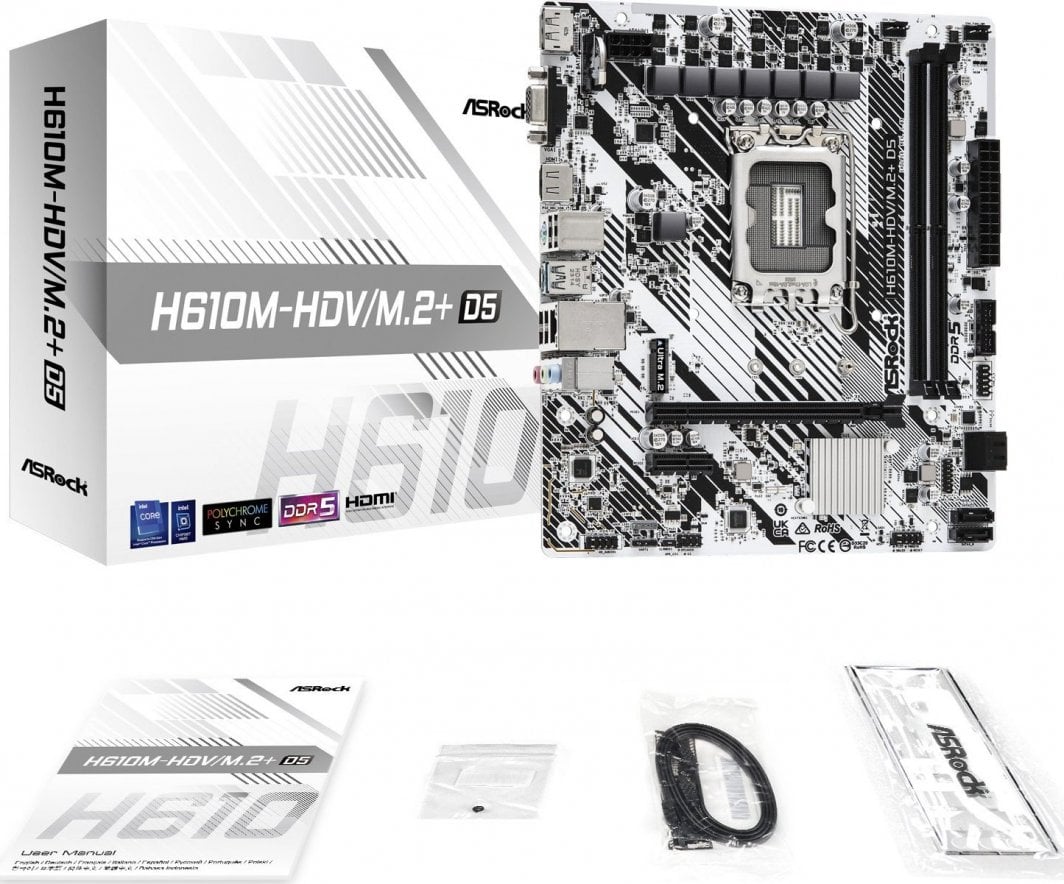 Pllakë amë ASRock H610M-HDV/M.2+ D5