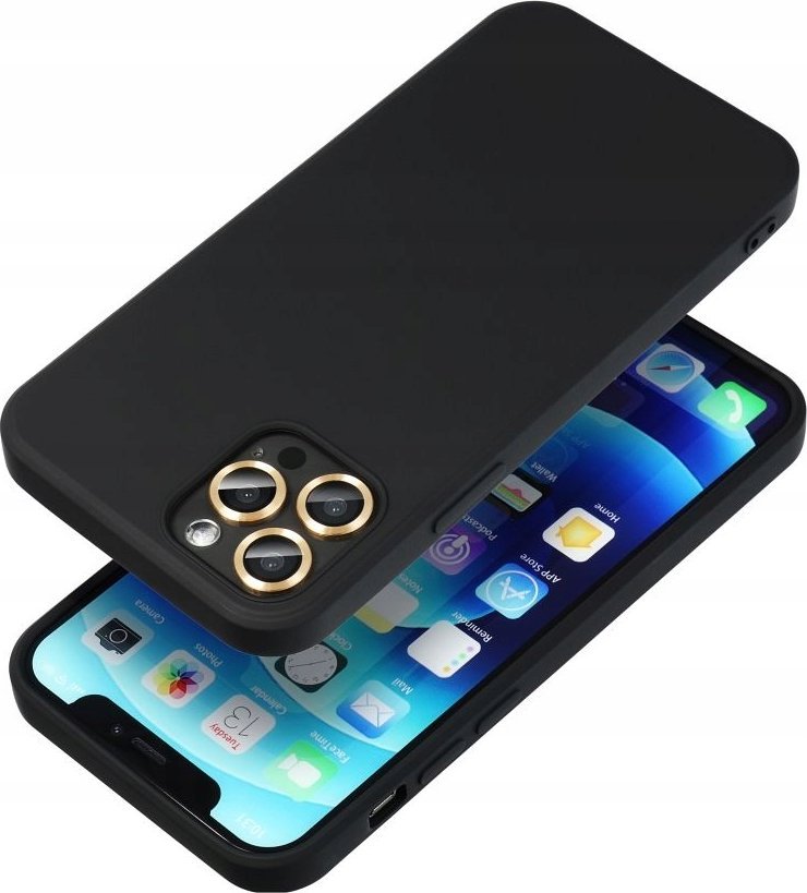 Futera silikoni për telefon Futera Silicone Case, për iPhone 16 Pro, e zezë