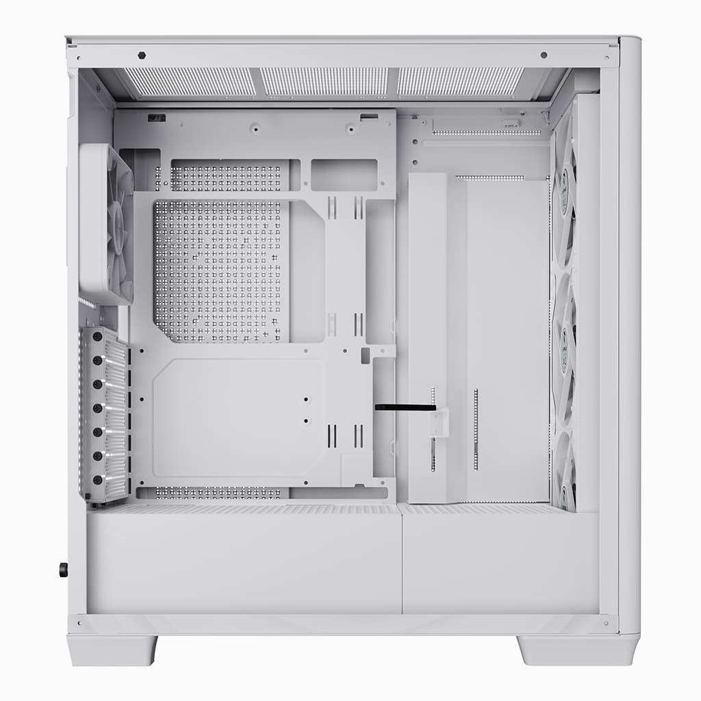 Kuti kompjuteri Apnx C1 ARGB, midi tower ATX, panel xhami i errësuar, e bardhë