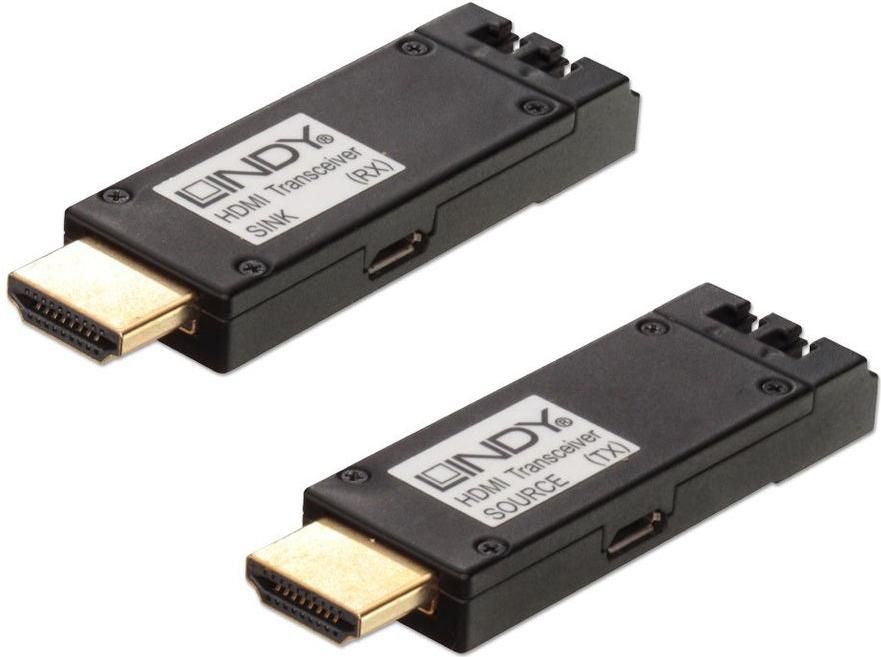 Ekstender HDMI Lindy 300m Fibre Optic, 4K UHD 30Hz, për fibër optike OM3 LC duplex