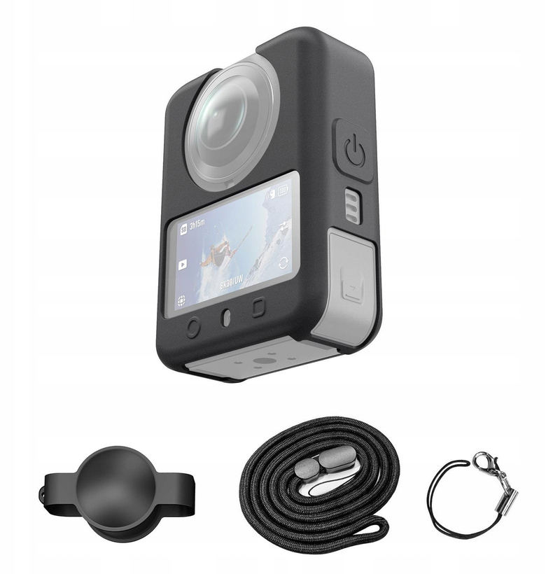 Çantë mbrojtëse PULUZ për DJI Osmo 360, kapak lente, litar dore, e zezë