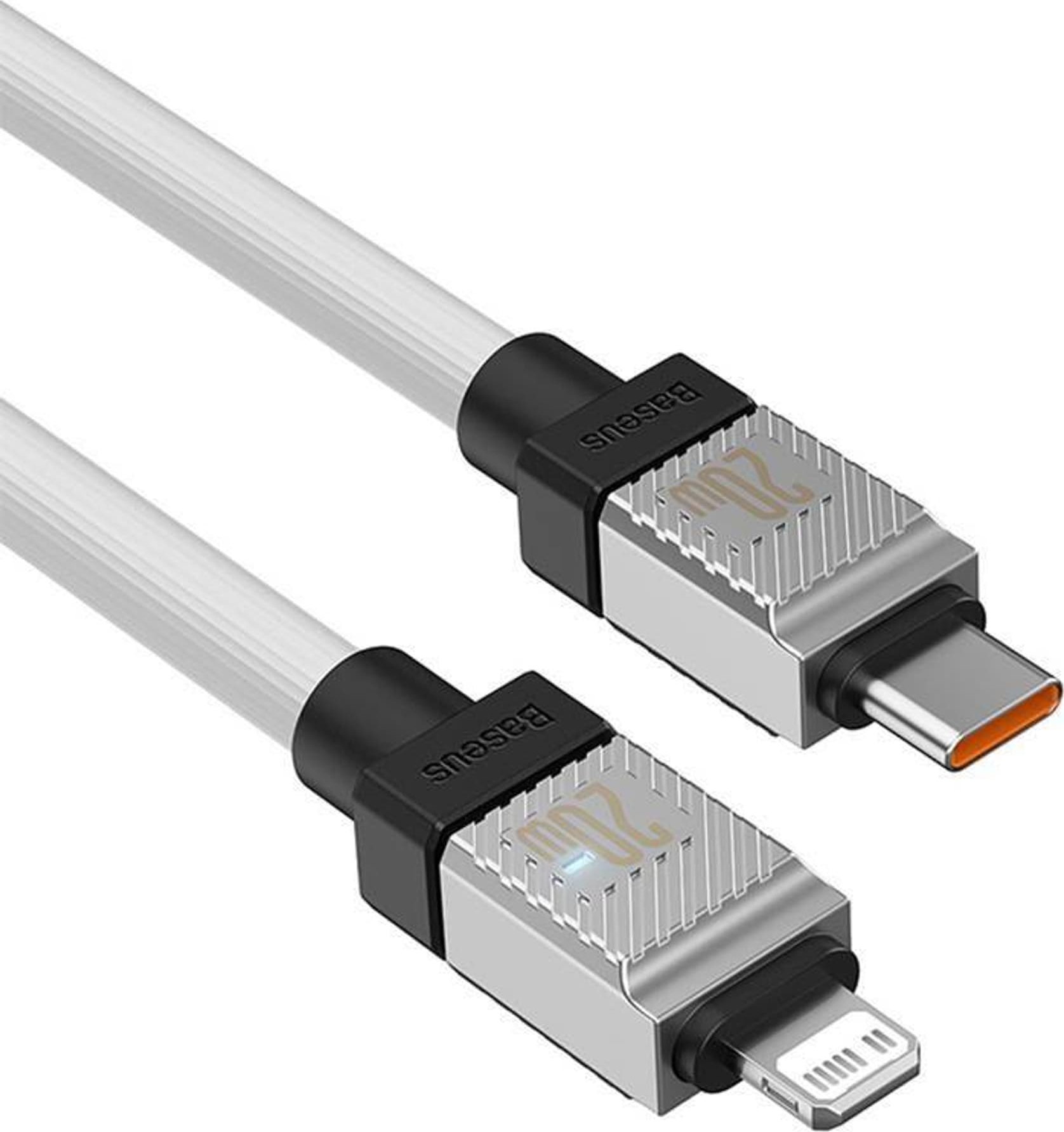 Kабел за полнење Baseus CoolPlay, USB C во Lightning, 20W, 2m, бел
