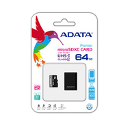 Kartë memorie ADATA MicroSDXC, 64GB, UHS I Class 10, e zezë