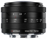 Objektiv AstrHori MF 6.5mm f/2 APS-C Circular Fisheye, për Fujifilm X, i zi