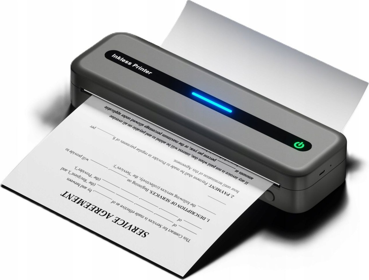 Printer etiketa Phomemo M832, termik portativ A4, Bluetooth, gri