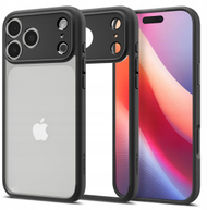 Mbulesë telefoni Spigen Ultra Hybrid për iPhone 17 Pro Max, transparente, kornizë e zezë