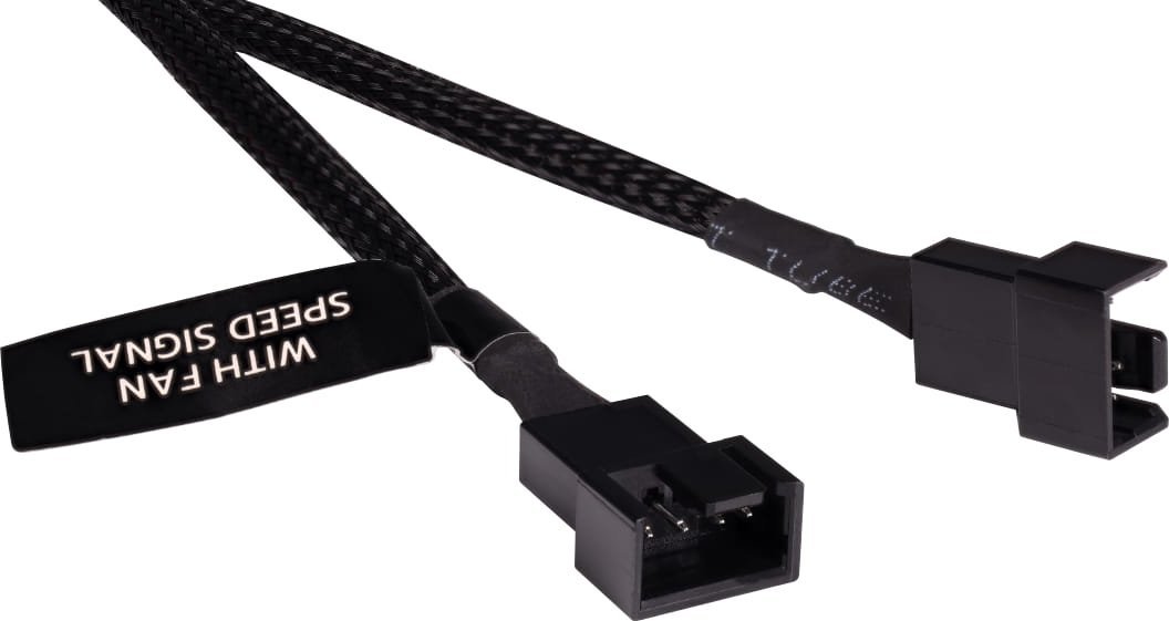 Kabllo zgjatuese ventilatori Alphacool 4-Pin në 4-Pin, 30cm, e zezë