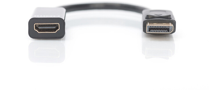 [OUTLET] Përshtatës Digitus, DisplayPort - HDMI, M / F, 0.15m, i zi