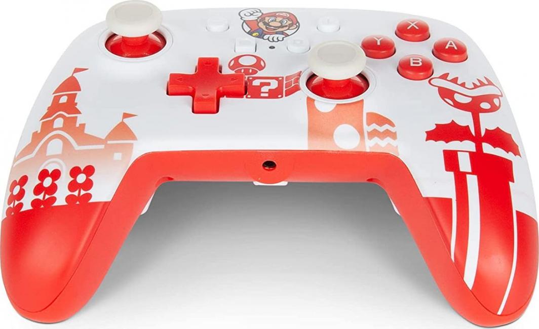 Kontroller PowerA Mario, me kabllo, i bardhë