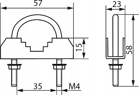 Set kapëse antene Zelmart, 2 copë, metalike