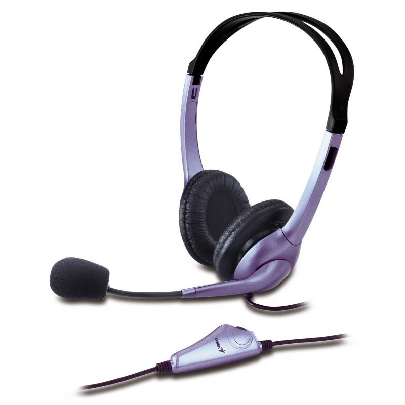 Headset Genius HS-04S, me mikrofon, lidhje 3.5mm, i zi
