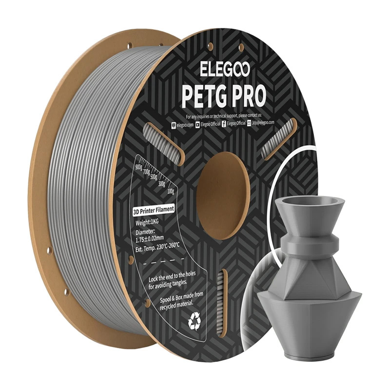 Filament 3D Elegoo PETG Pro, 1.75mm, 1kg, gri