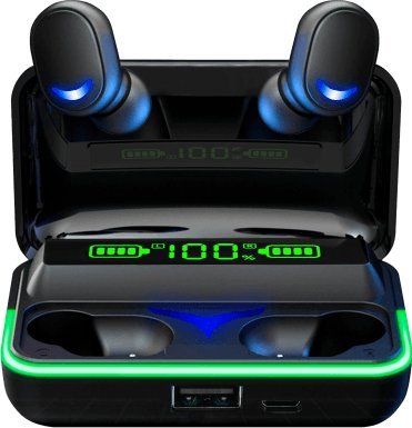 Kufje wireless in ear Rebel SN E10, Bluetooth 5.0, powerbank 800 mAh, të zeza