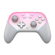 Gamepad wireless GameSir Super Nova, tri-mode, RGB, i bardhë rozë