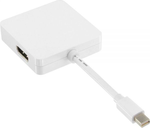 Adapter AV InLine 17195I, Mini DisplayPort në HDMI DVI DisplayPort, i bardhë