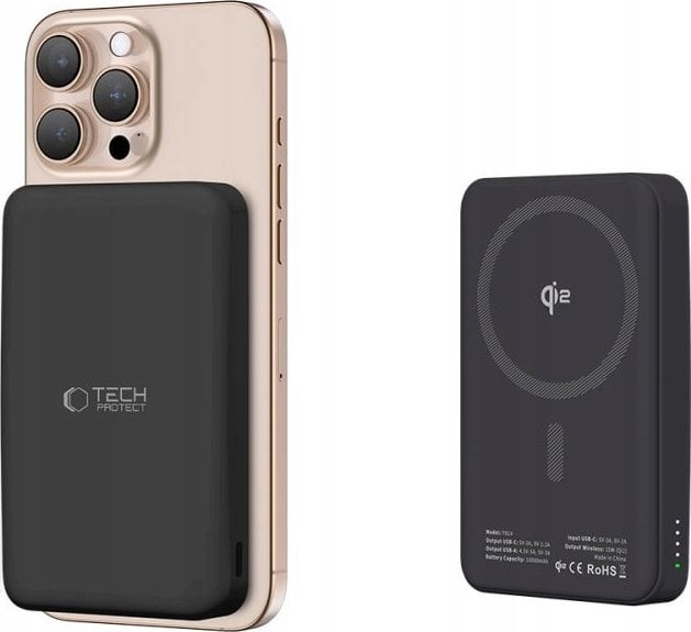 Power bank Tech-Protect PB24 LifeMag QI2 MagSafe, 10000mAh, 15W, i zi