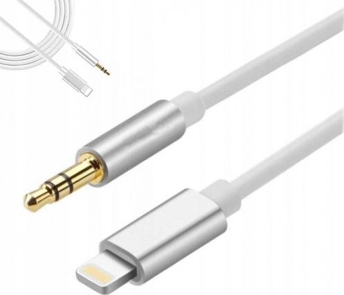 Kabllo audio AUX Zenwire Lightning në 3.5mm, 1m, e bardhë